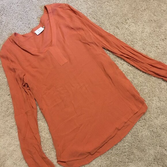 Kaffe Terracotta Orange Blouse - Picture 6 of 13